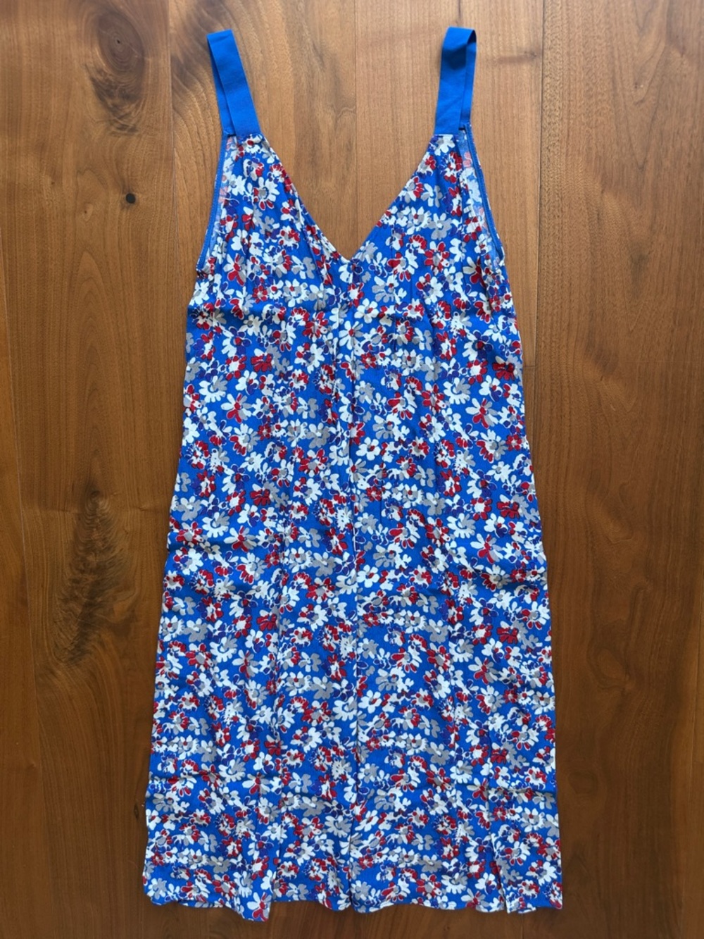 rag & bone cotton mini dress / blue floral XS